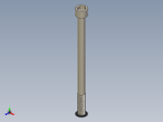 Screw_DIN_912_M10x150_A2.STEP公制内六角螺钉正等轴测缩略图