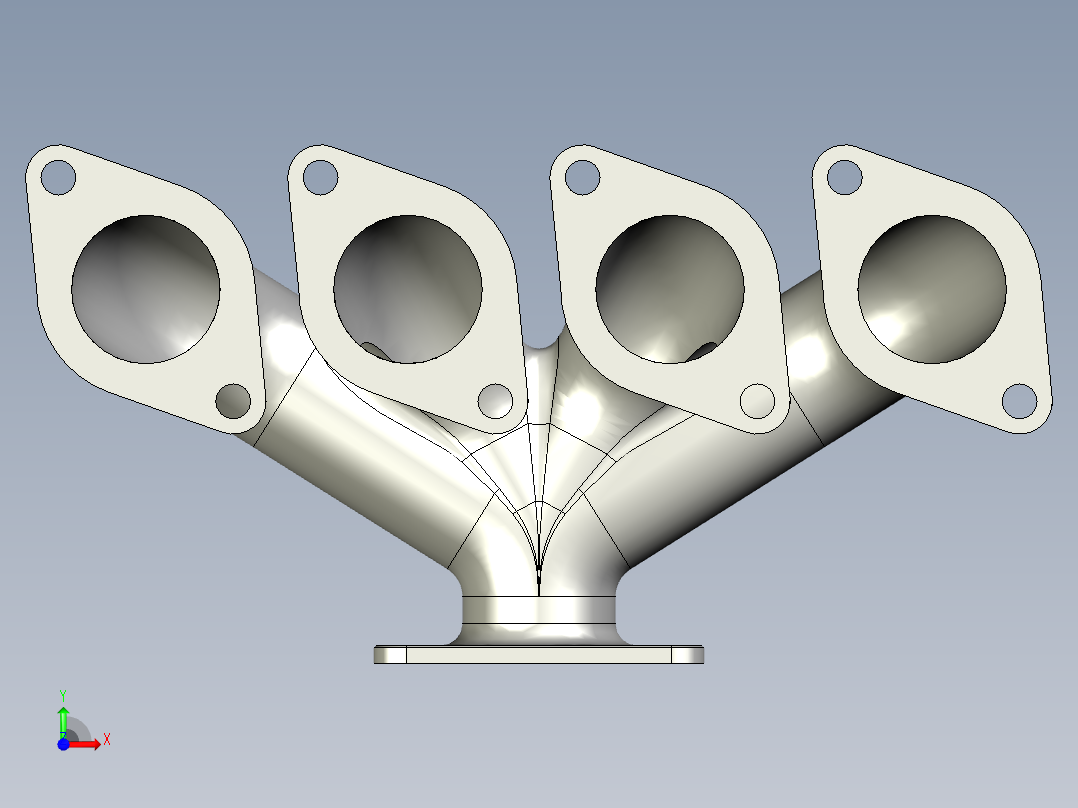 排气歧管前视图