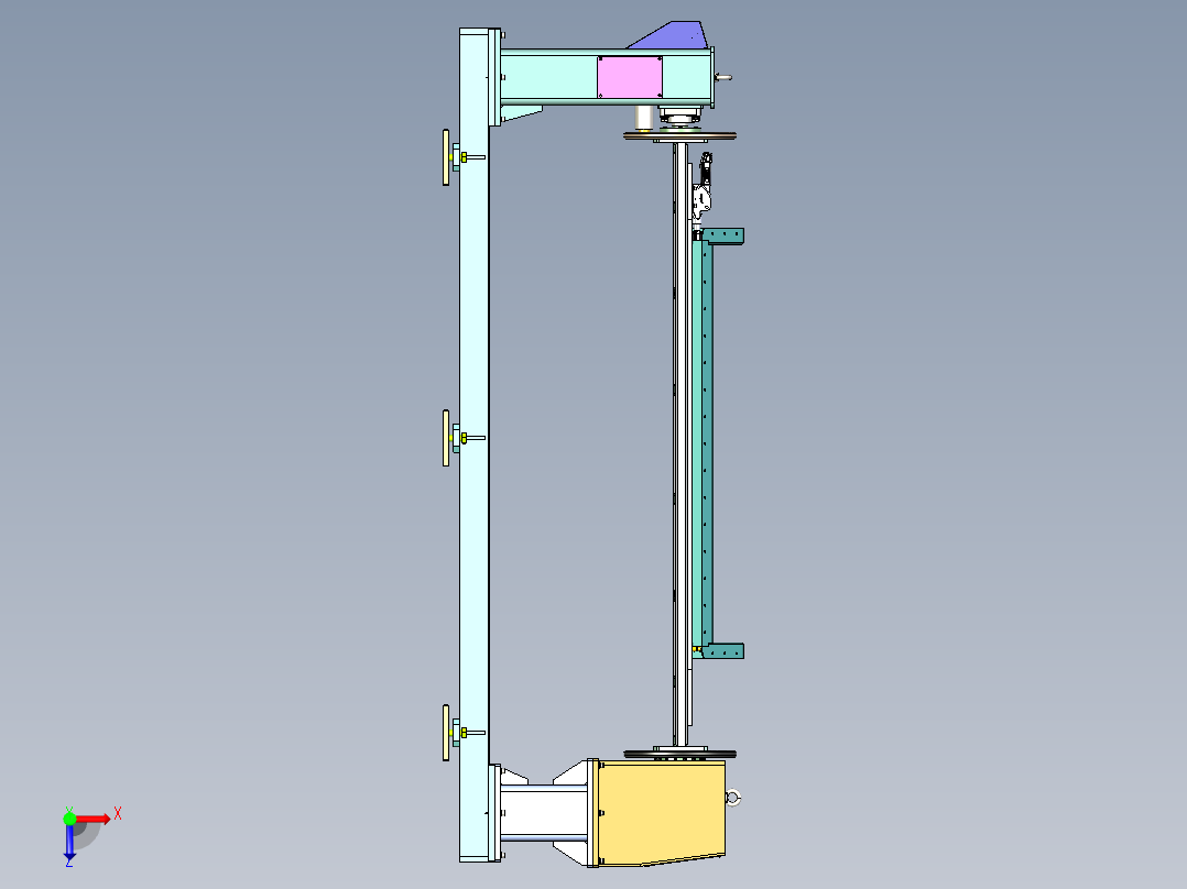 头尾架变位机俯视图