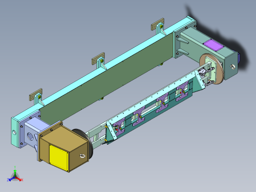 头尾架变位机正等轴测缩略图