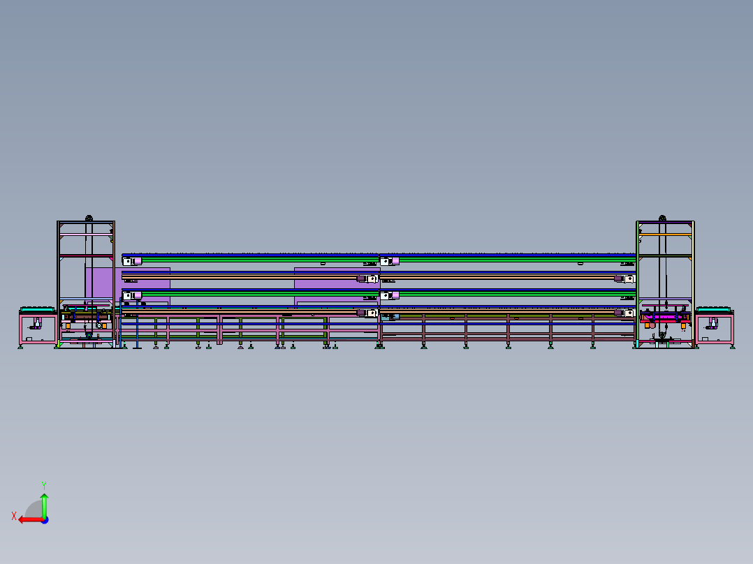 隧道式电路板综合时效老化处理检测装置后视图