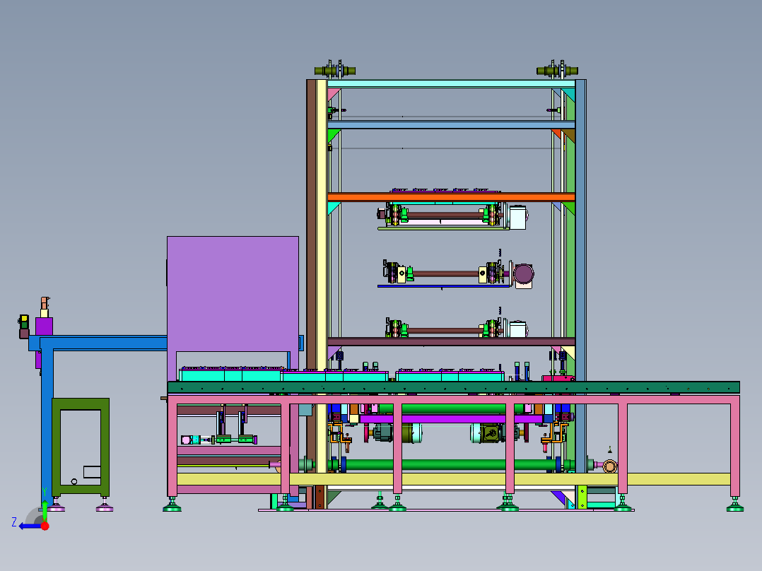 隧道式电路板综合时效老化处理检测装置右视图