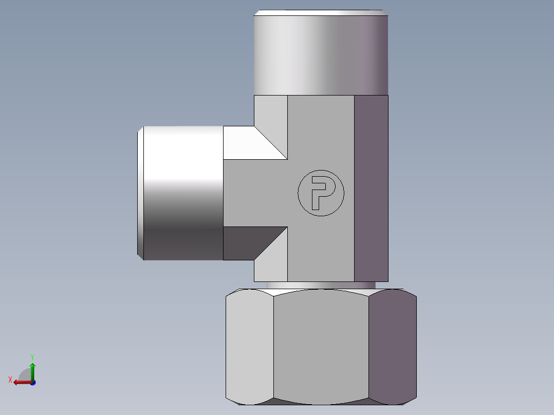 CC+CD 三通组合接头、CD-22后视图