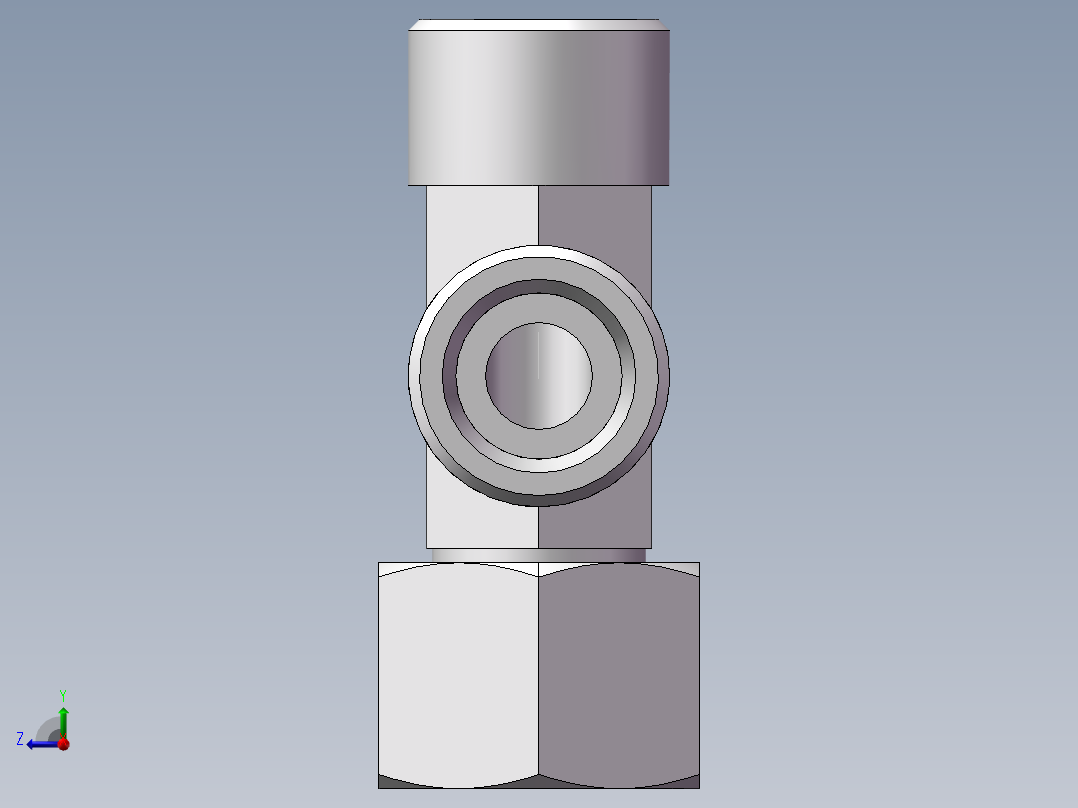 CC+CD 三通组合接头、CD-22右视图