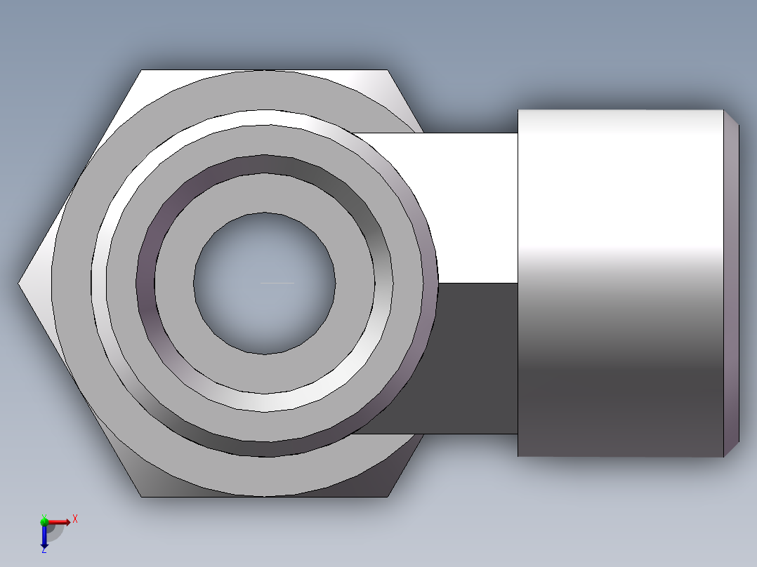 CC+CD 三通组合接头、CD-22俯视图