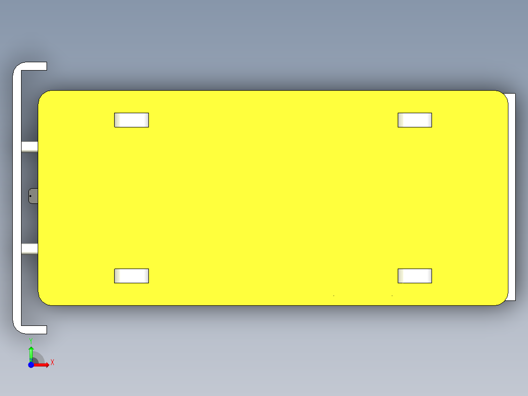 带举升功能的滚筒AGV小车模拟前视图