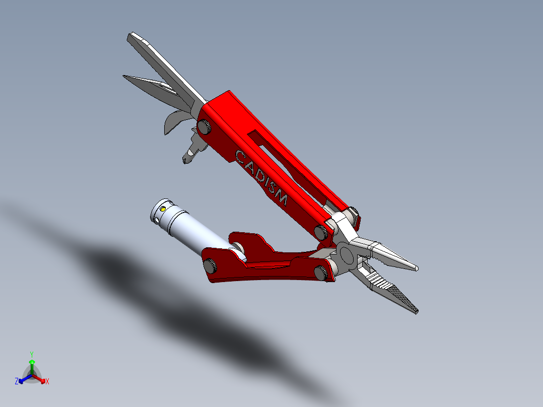 钳子、手钳子(42)正等轴测图