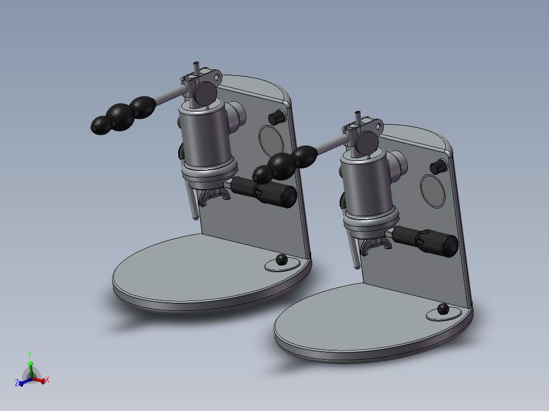 两款进口咖啡机模型