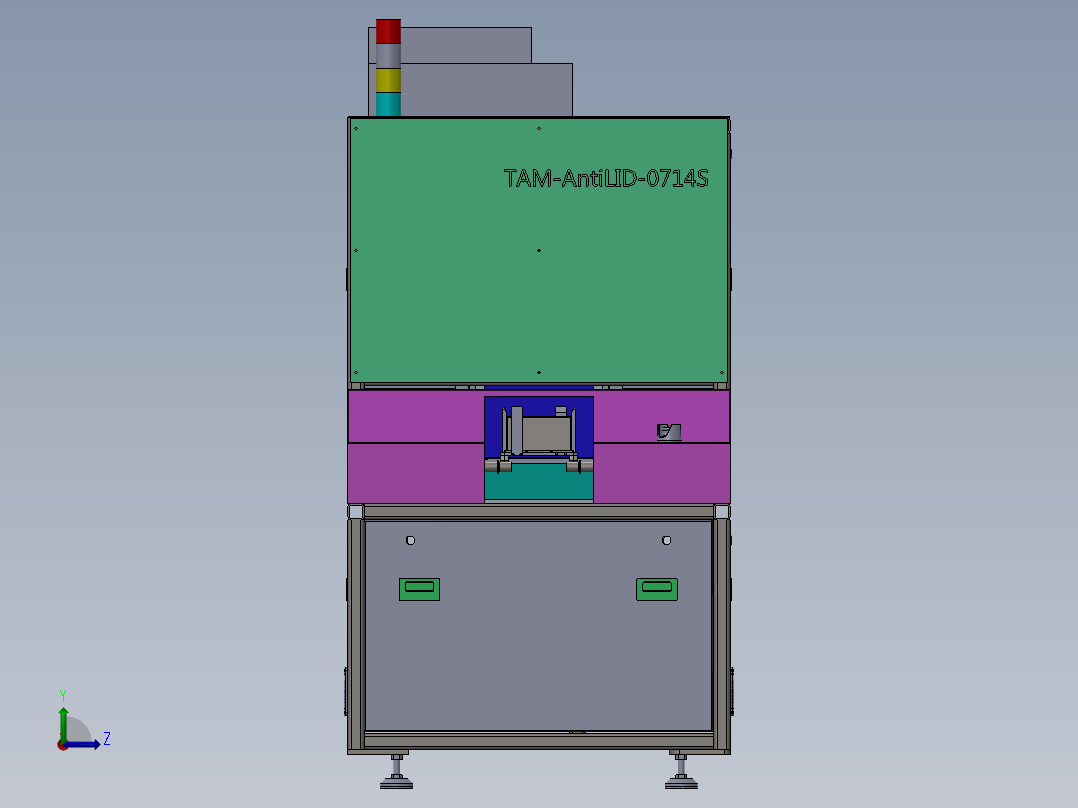 电注入LID退火炉-7腔单轨LID设备  sw22左视图