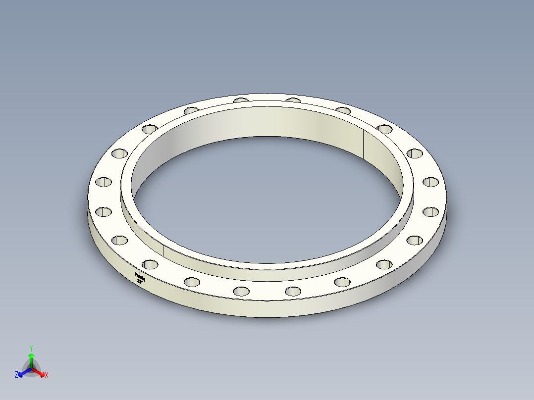 法兰ASME B正等轴测图