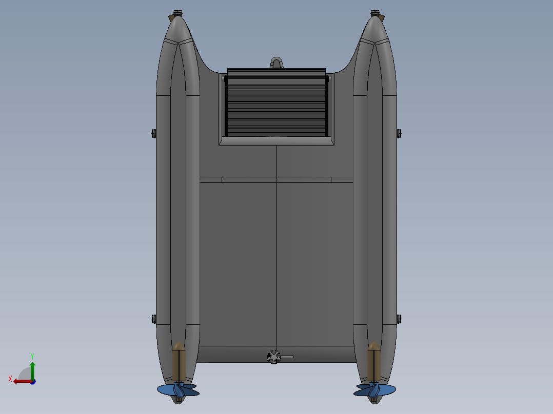 河面清扫机器人15后视图