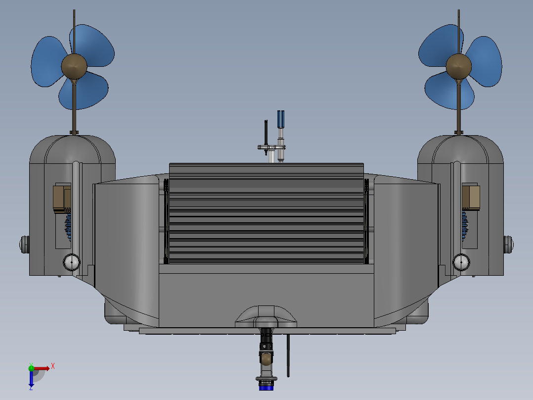 河面清扫机器人15俯视图