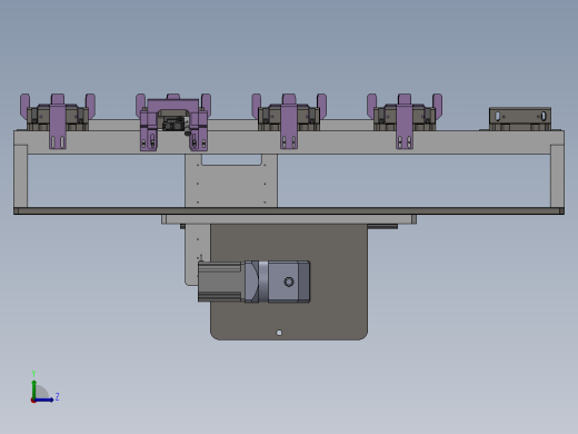 基于凸轮机构的拨叉步进移载机构左视缩略图
