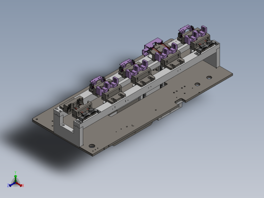 基于凸轮机构的拨叉步进移载机构正等轴测缩略图