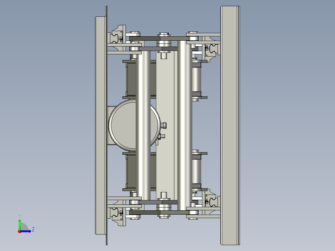 电动可控自锁升降平台左视图