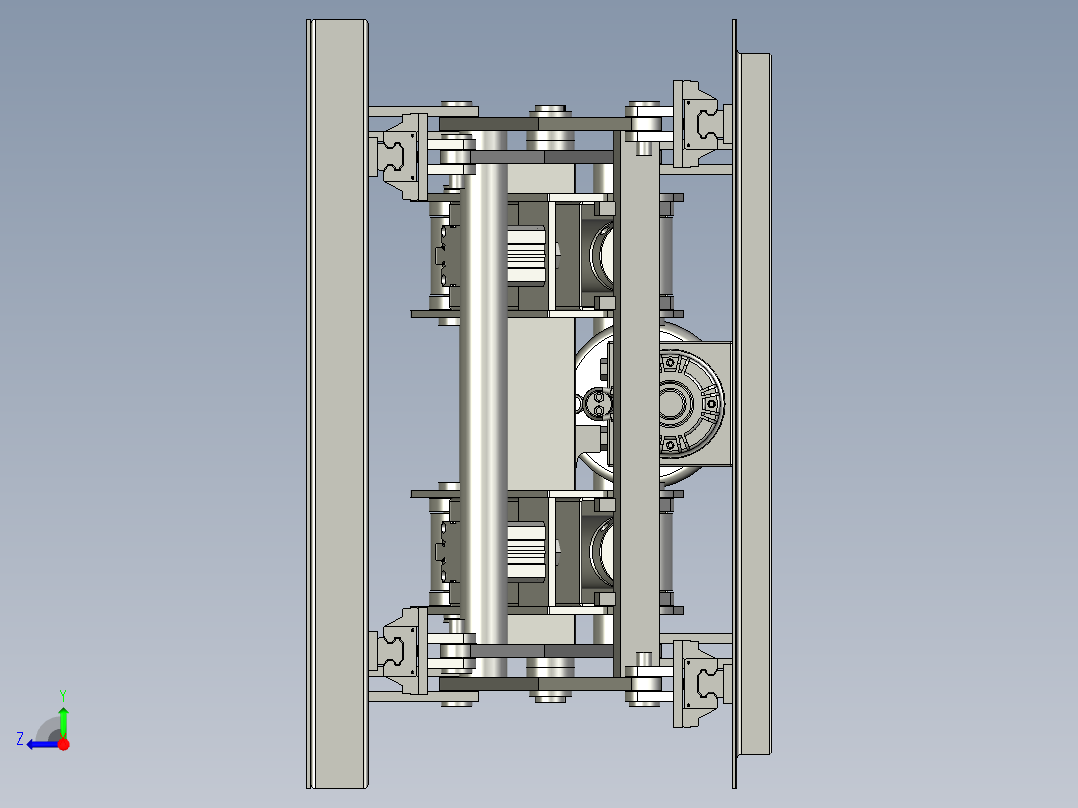 电动可控自锁升降平台右视图