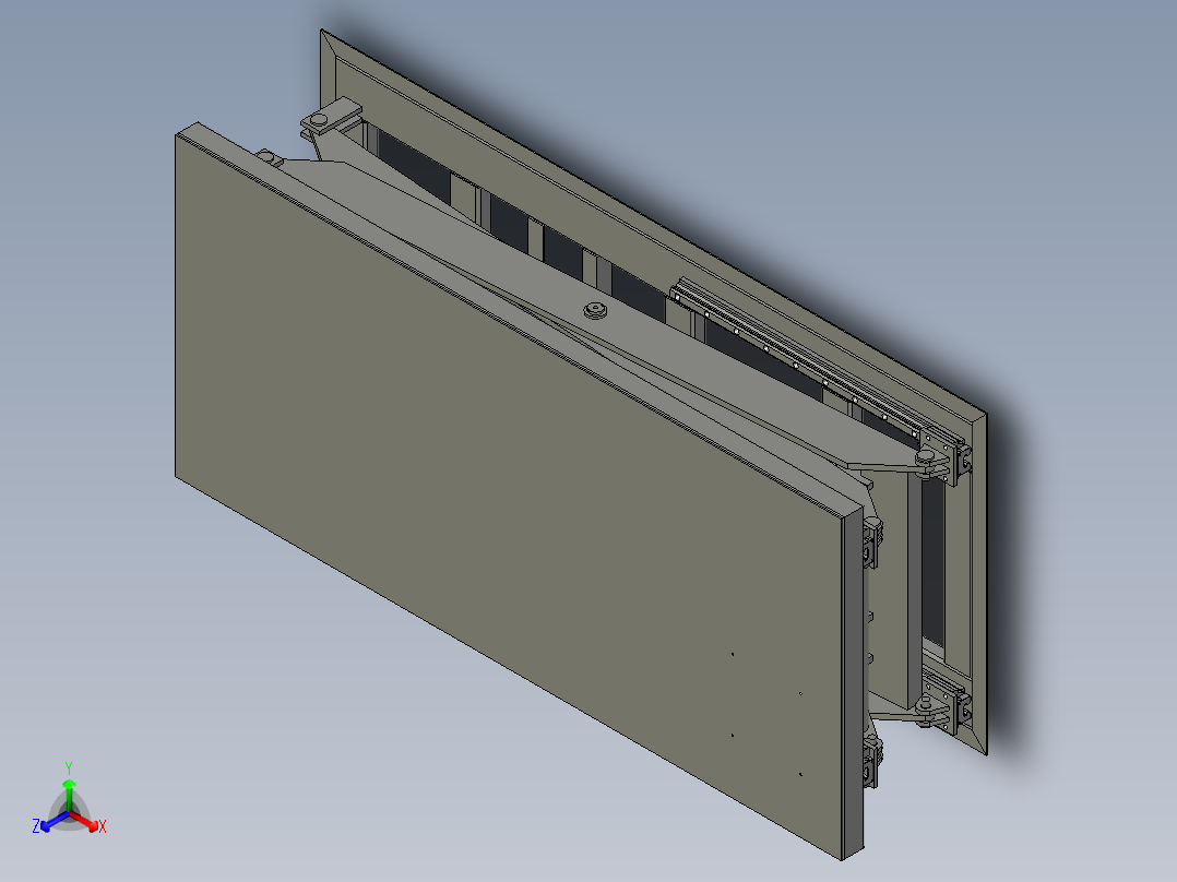 电动可控自锁升降平台正等轴测图