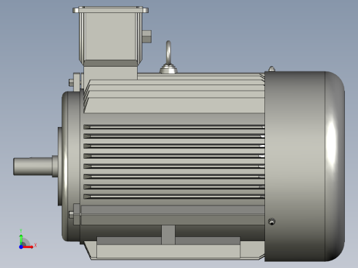 机座带底脚端盖无凸缘71M(成品)前视缩略图