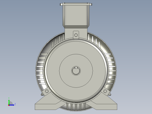 机座带底脚端盖无凸缘71M(成品)左视缩略图