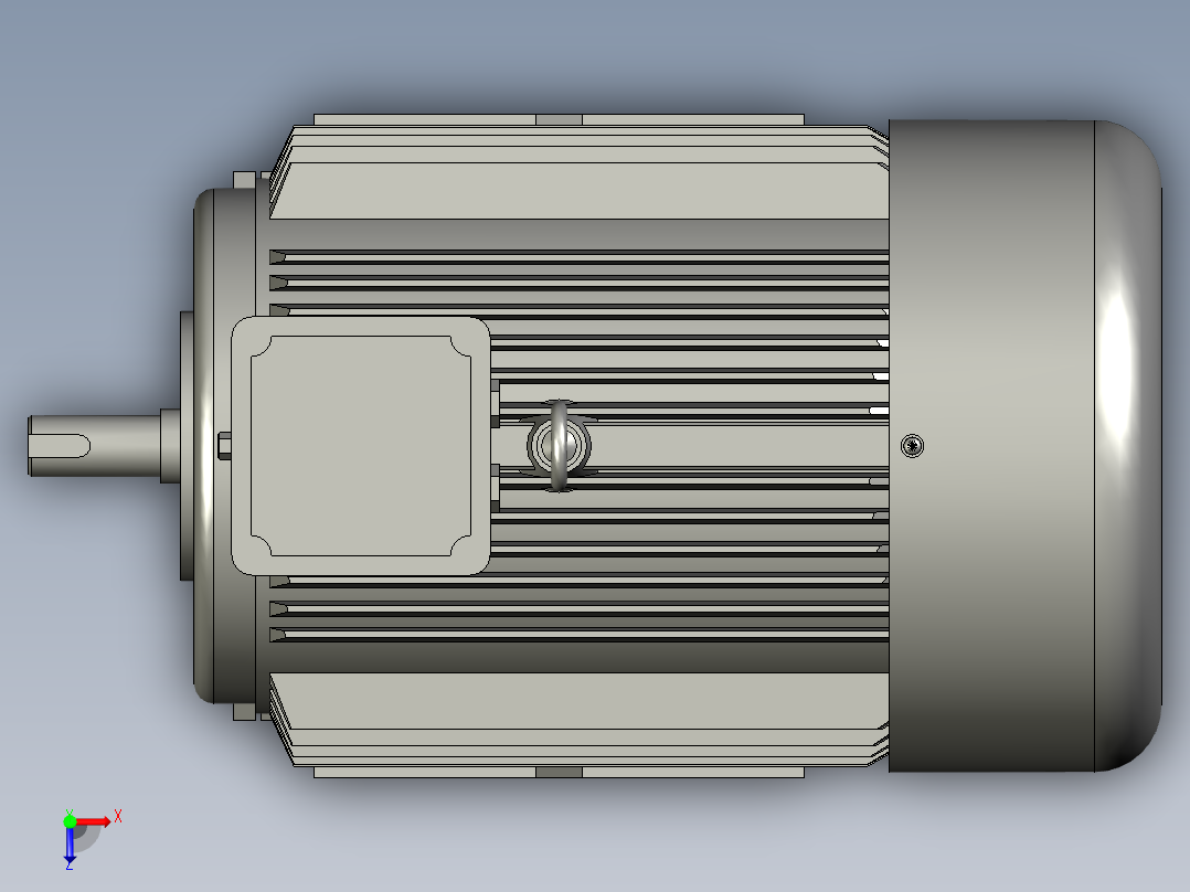 机座带底脚端盖无凸缘71M(成品)俯视图
