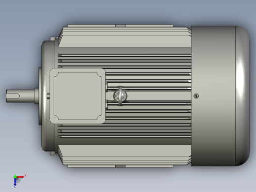 机座带底脚端盖无凸缘71M(成品)俯视缩略图
