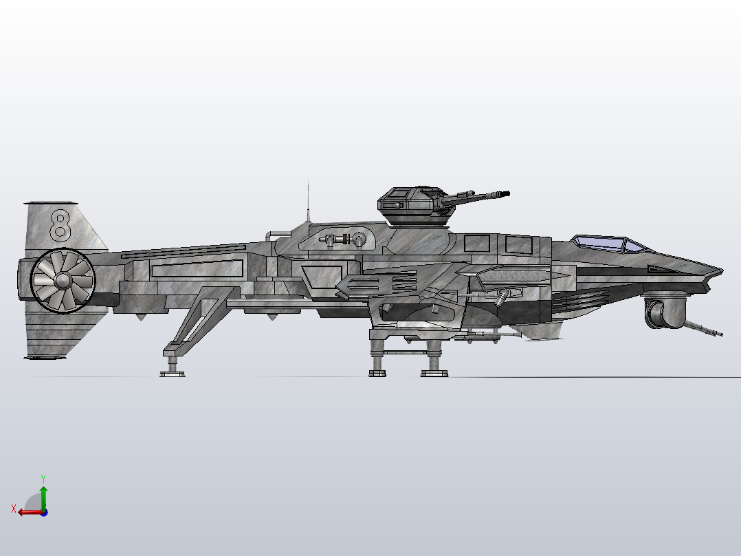 武装直升机“黑雷”后视图