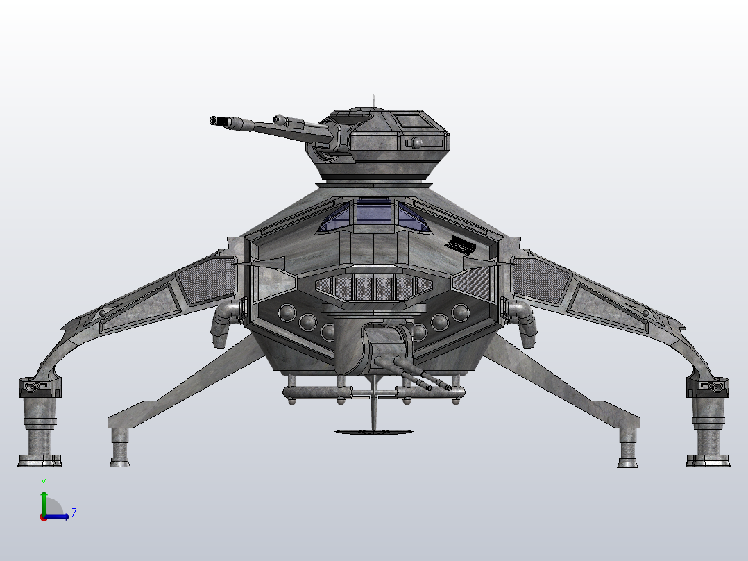 武装直升机“黑雷”左视图