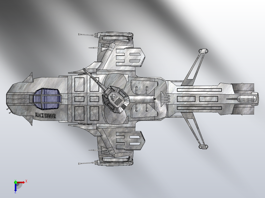 武装直升机“黑雷”俯视图