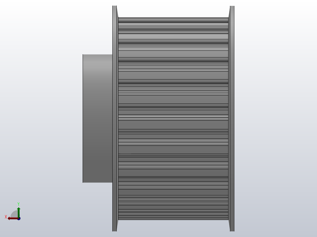 小凸缘型梯形齿同步带轮H型_SHDC-25-200-dc20-A后视图