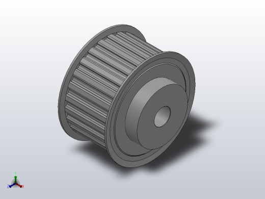 小凸缘型梯形齿同步带轮H型_SHDC-25-200-dc20-A正等轴测缩略图