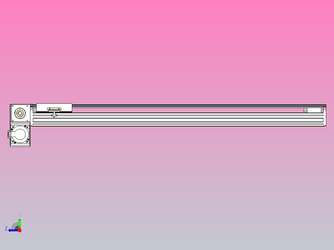 皮带直线轴半封闭可选导轨TPA-HNB-175D-140-L1000-LP-C-P75-N3右视图