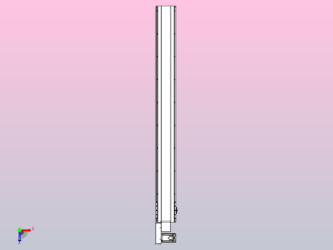 皮带直线轴半封闭可选导轨TPA-HNB-175D-140-L1600-ML-C-P75-N3俯视图