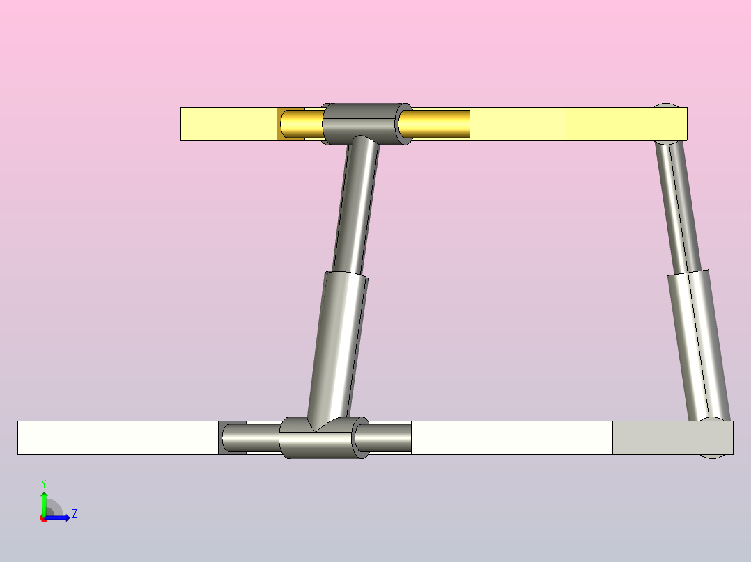 简易并联机构装配及运动仿真左视图