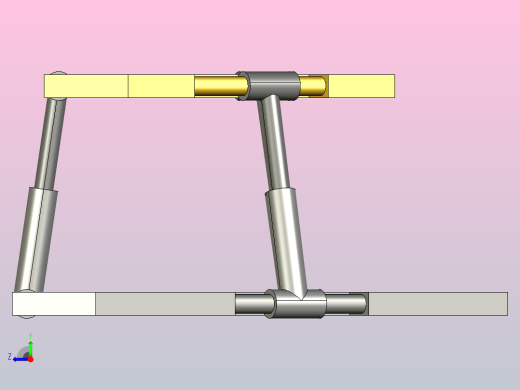 简易并联机构装配及运动仿真右视缩略图