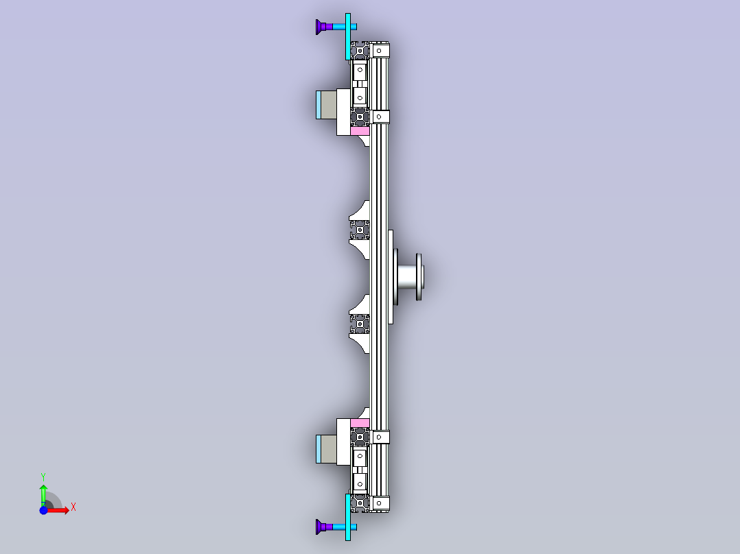 机器人玻璃真空海绵抓具设计前视图