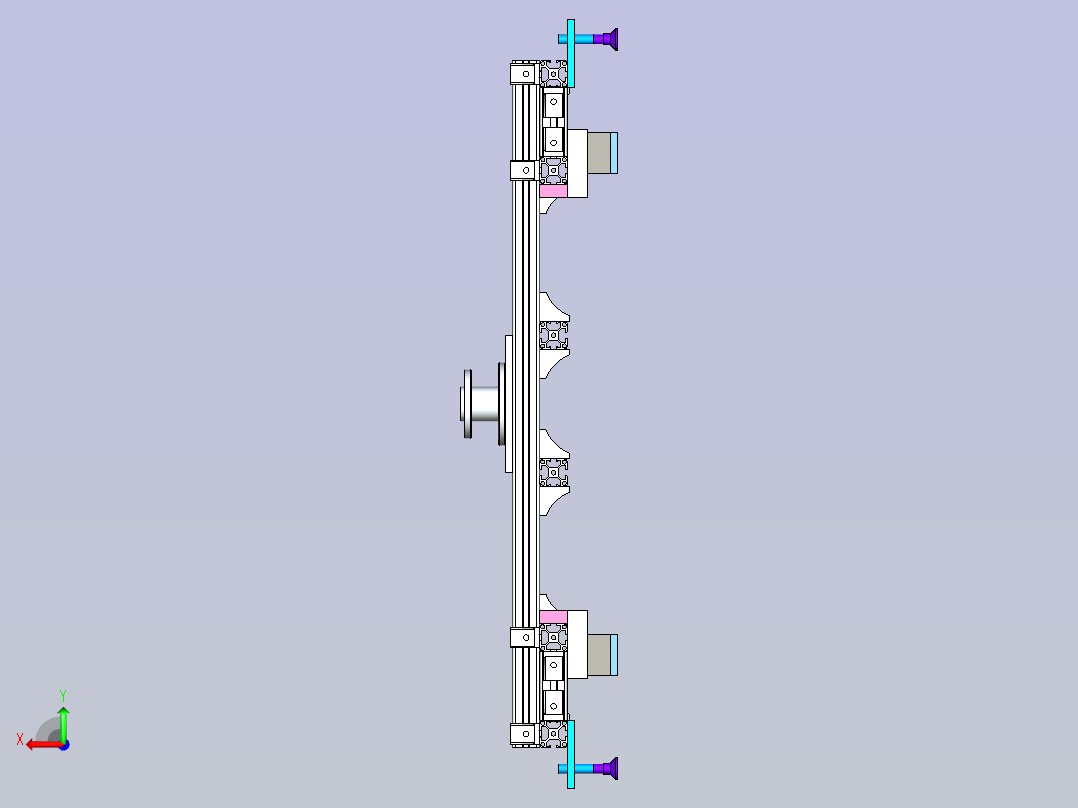 机器人玻璃真空海绵抓具设计后视图