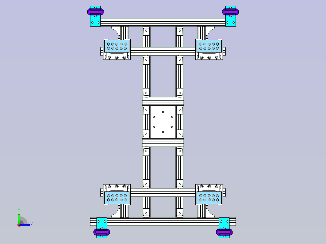 机器人玻璃真空海绵抓具设计左视图