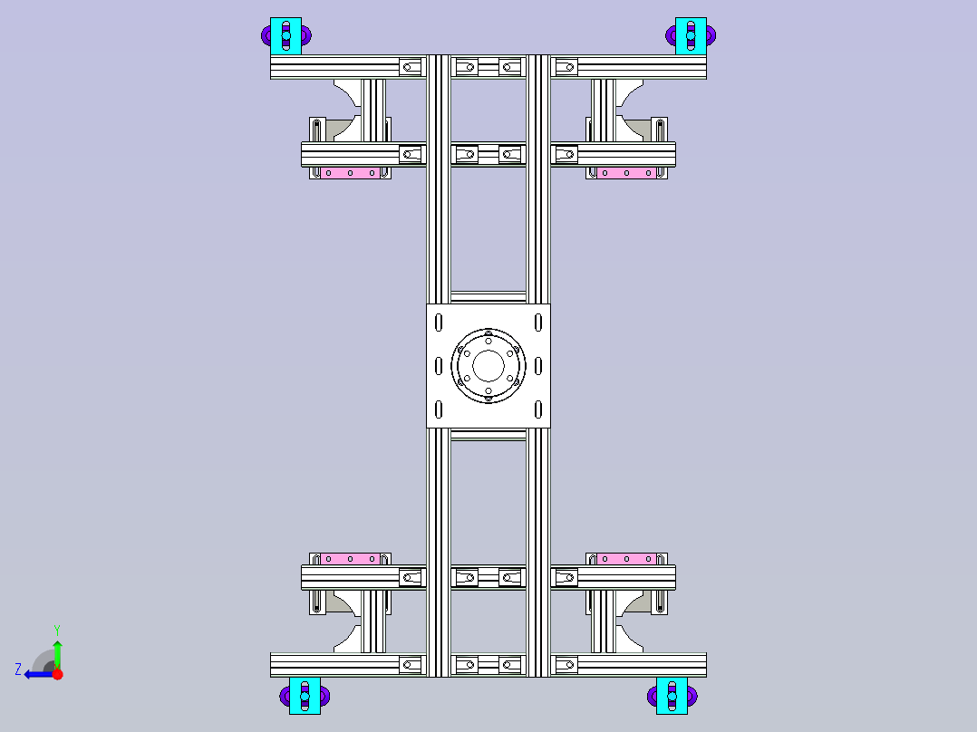 机器人玻璃真空海绵抓具设计右视图