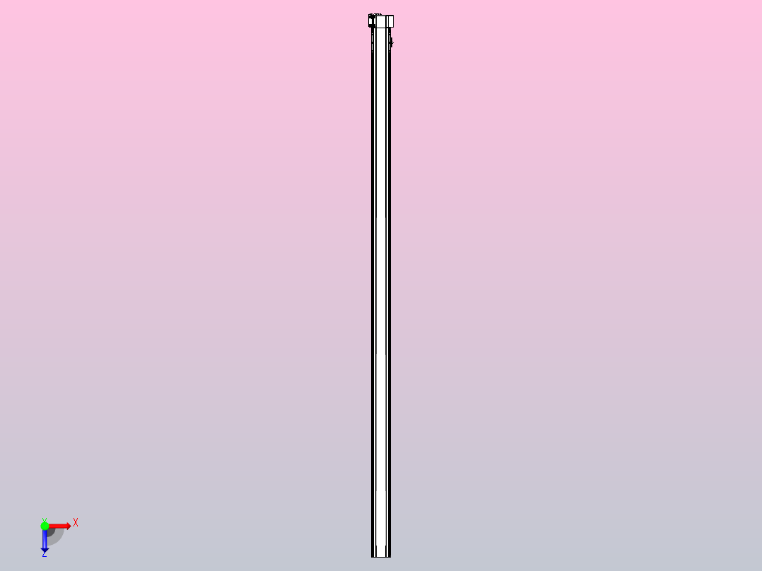皮带直线轴半封闭可选导轨TPA-HNB-105D-90-L2700-LP-Y-P20-N3俯视图