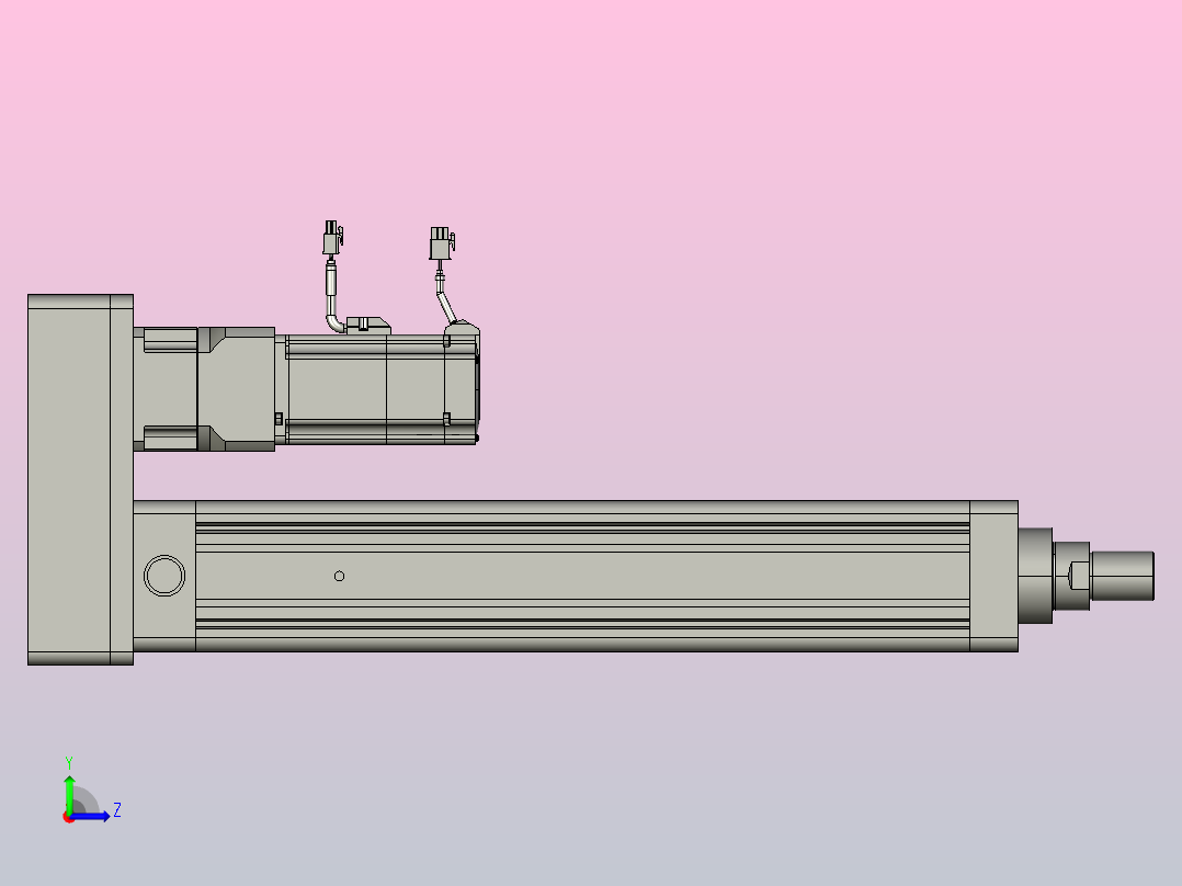 轻载电动缸TPA-ESR100-3210C-L400-MR-TC-W-P75-JX-C3左视图