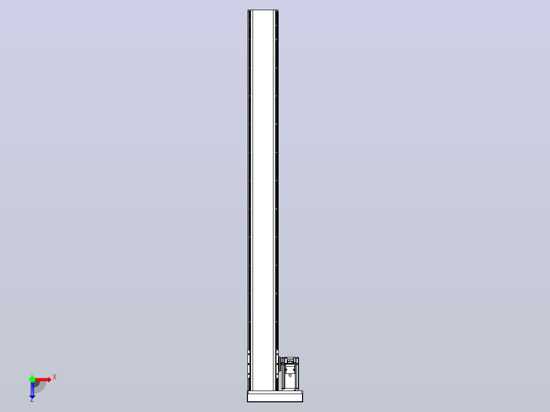 日规模组半封闭丝杆TPA-HNR-110D-1610C-L1150-MR-C-P40-N3俯视图