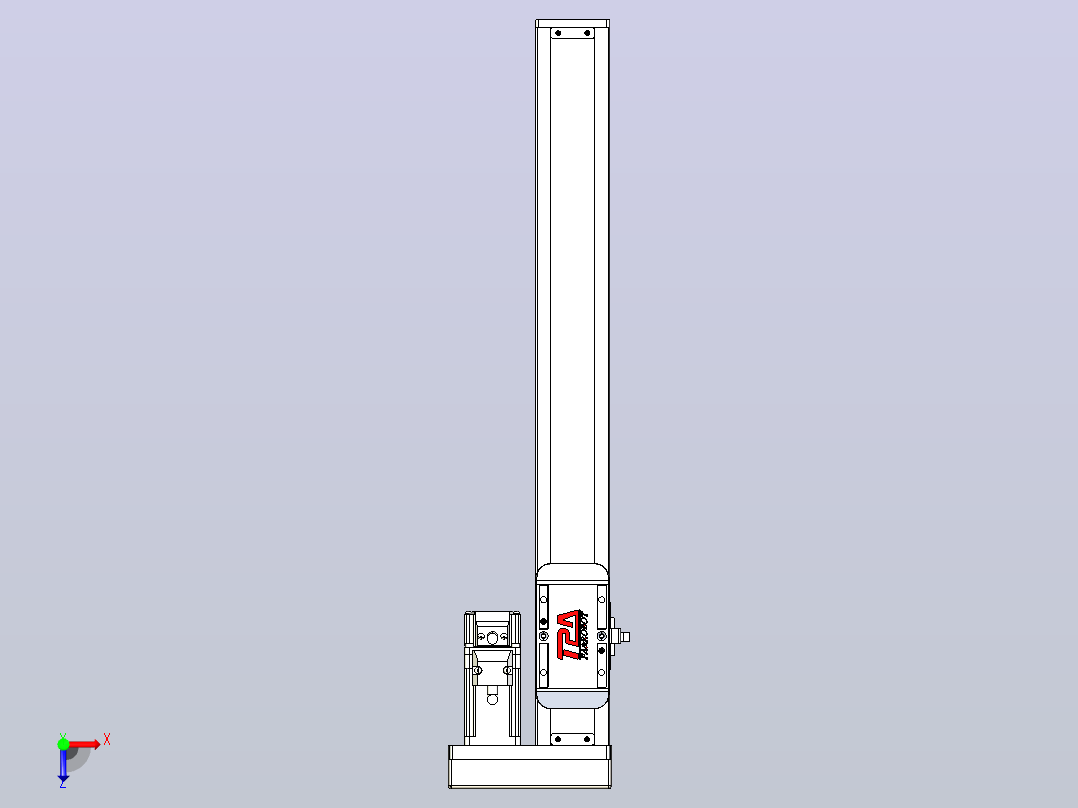 滚珠丝杠直线轴带导轨全封闭TPA-HCR-50S-1210C-L340-ML-Y-P10-N3俯视图