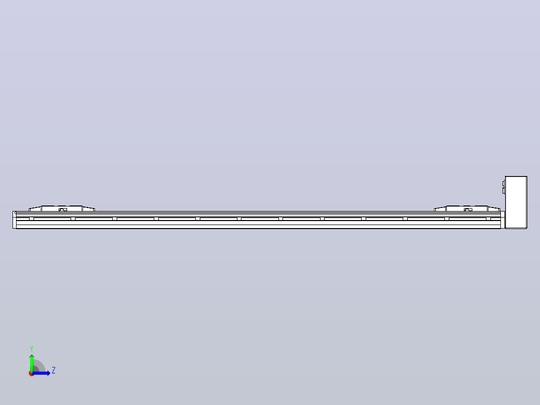 皮带直线轴双滑块型TPA-GCBS-150-P80-L600-LU-M75-N3左视图