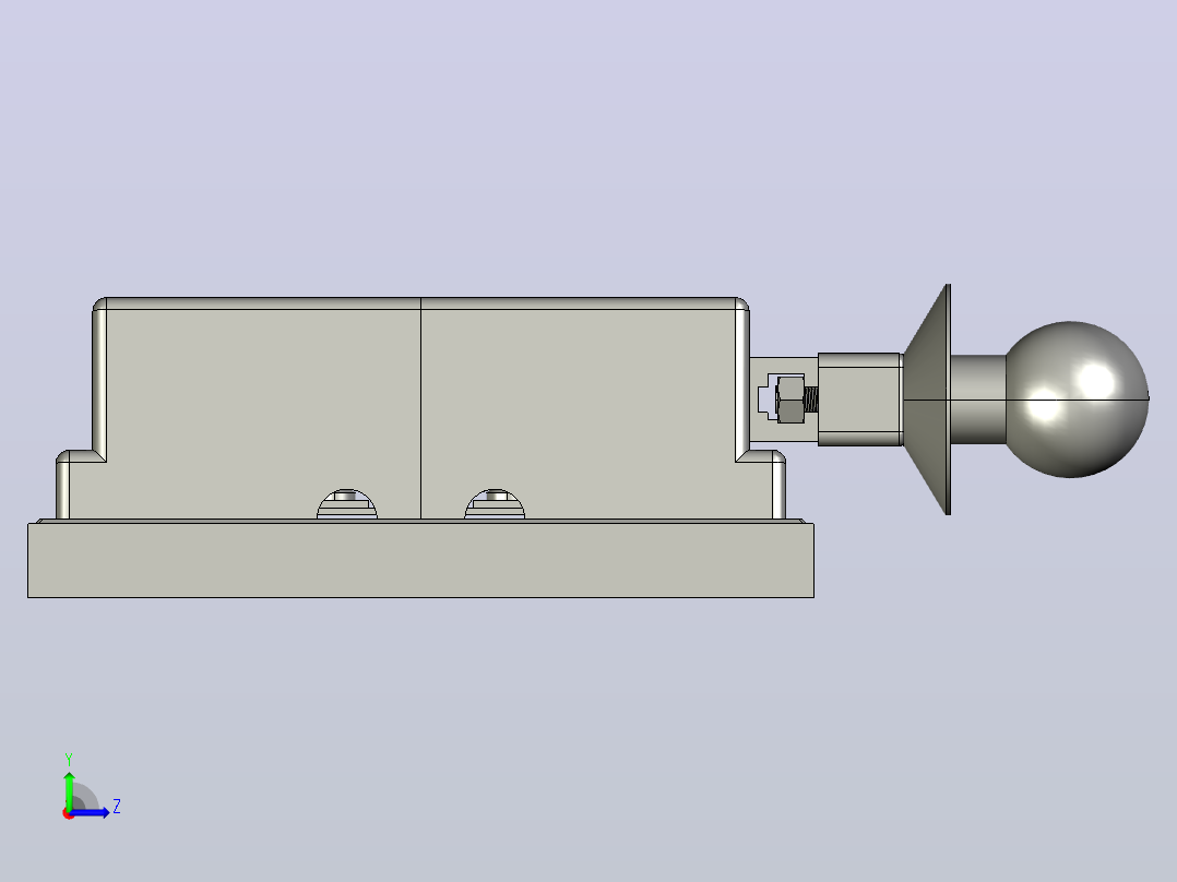 HS11-100_38B 3P双投保护型刀开关三维模型202012左视图