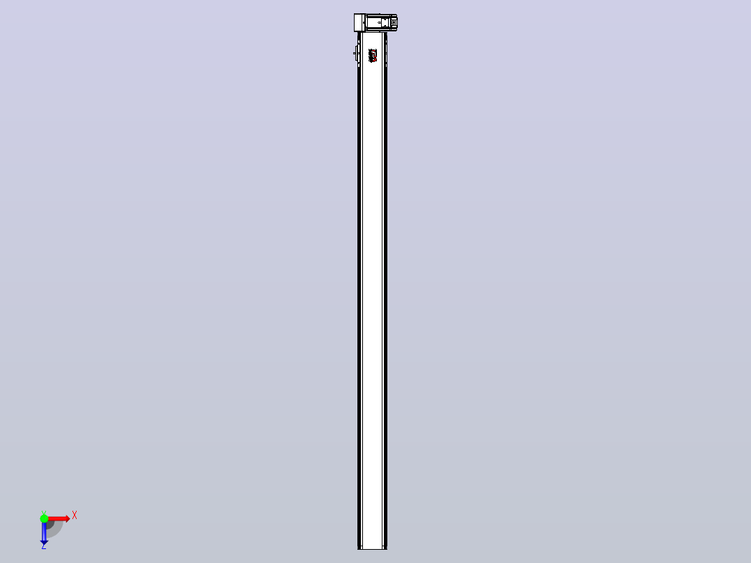 皮带直线轴半封闭可选导轨TPA-HNB-110D-90-L1700-RU-C-P40-N3俯视图