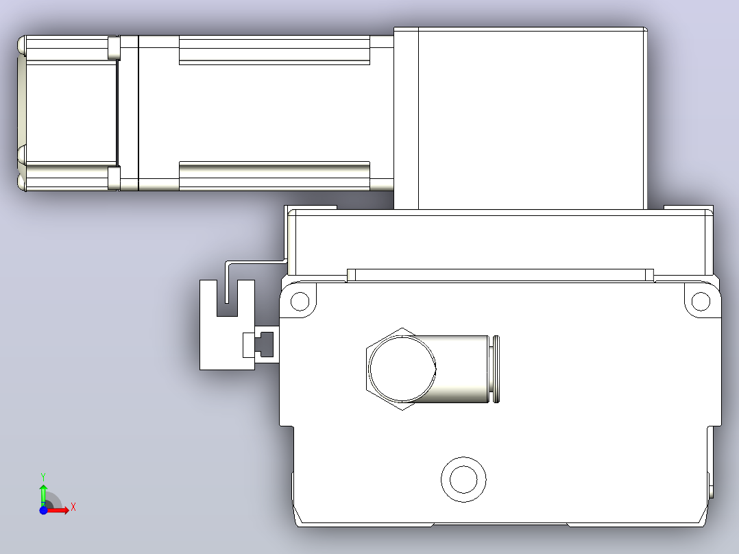 直线导轨KCB10-L32-100-LU-100W-C4.STEP前视图