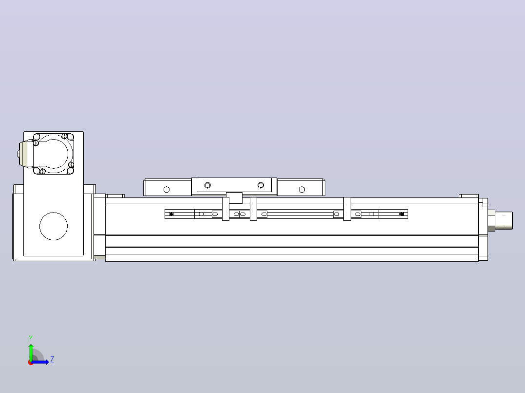 直线导轨KCB10-L32-100-LU-100W-C4.STEP左视图