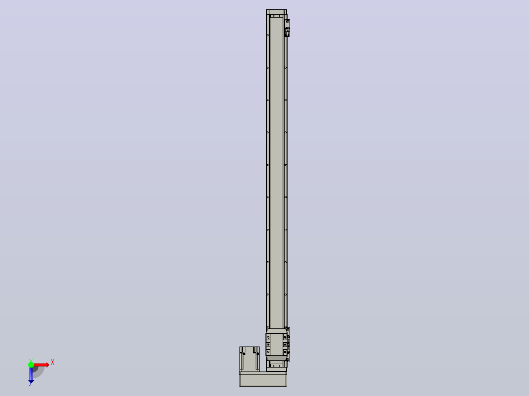 滚珠丝杠直线轴内置导轨TPA-GCR-65-1610C-L950-MR-M40-N3俯视图