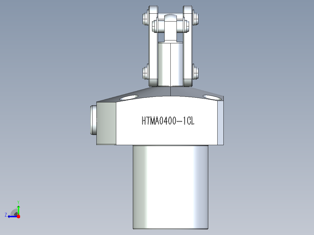 HTMA0400-1CL油压单动杠杆式夹紧器右视图