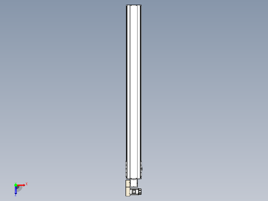 皮带直线轴半封闭可选导轨TPA-HNB-220D-176-L2100-ML-Y-P1K-N3俯视图